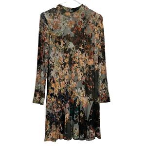 Uncle Frank Abstract Floral Long Sleeve Dress Size Small